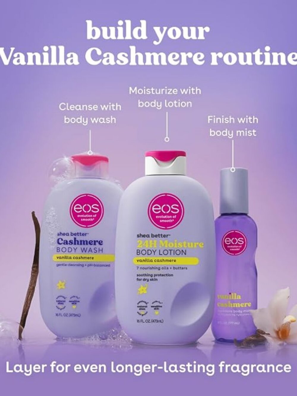 eos Cashmere Body Mist- Vanilla, Body Spray for Women, Vegan, 6 fl oz - Picture 2 of 6